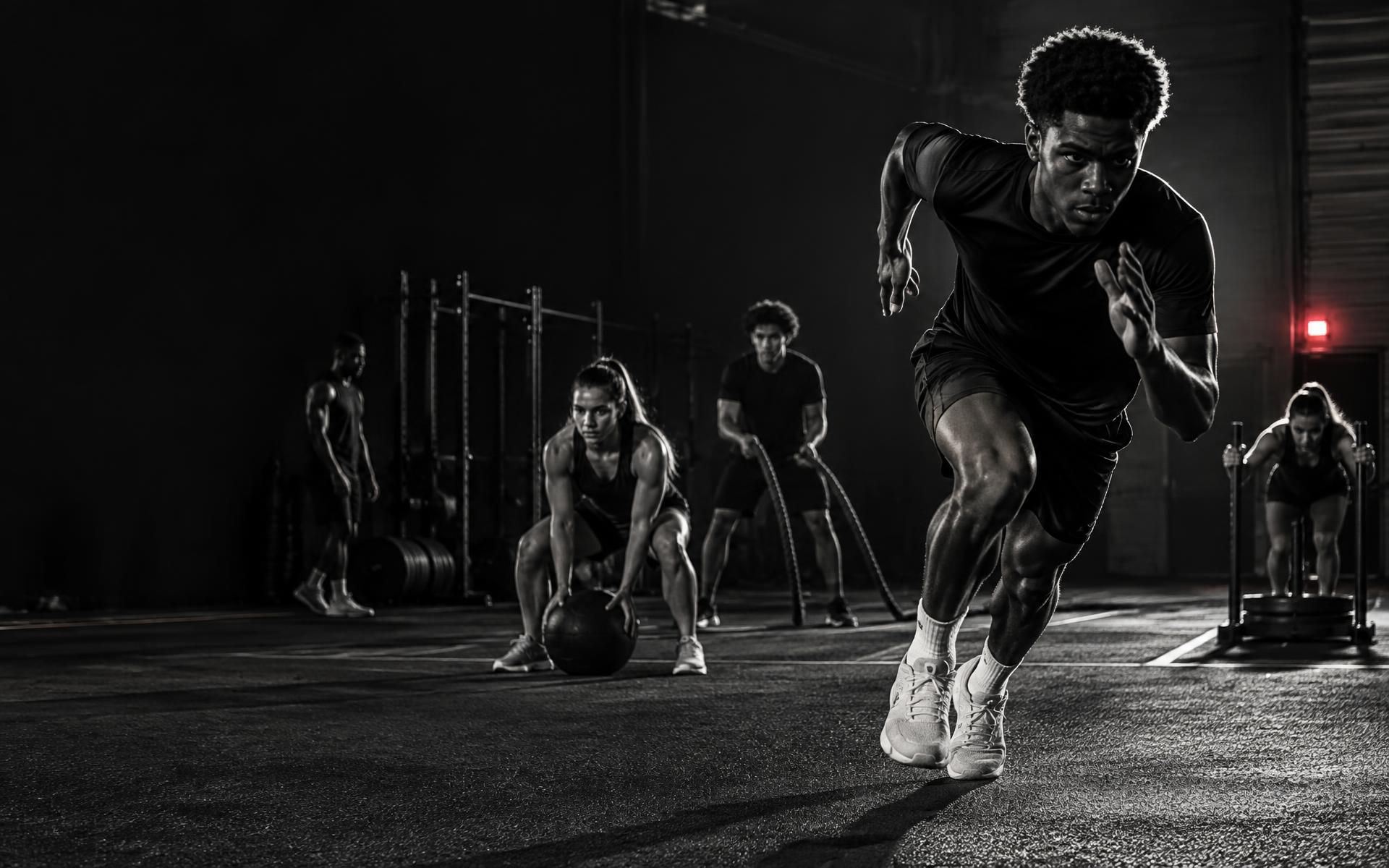 Athletes training with focus at First Move Academy
